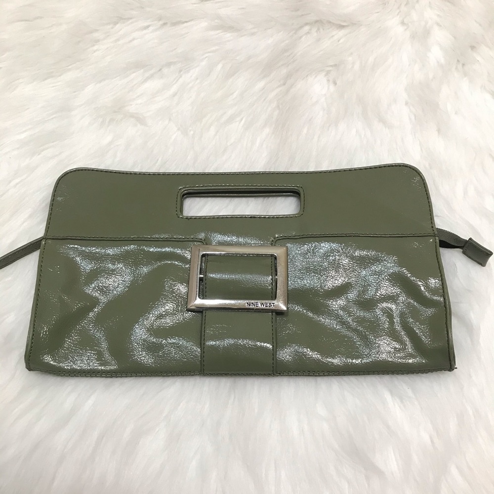 Nine West Clutch Olive Green Bag